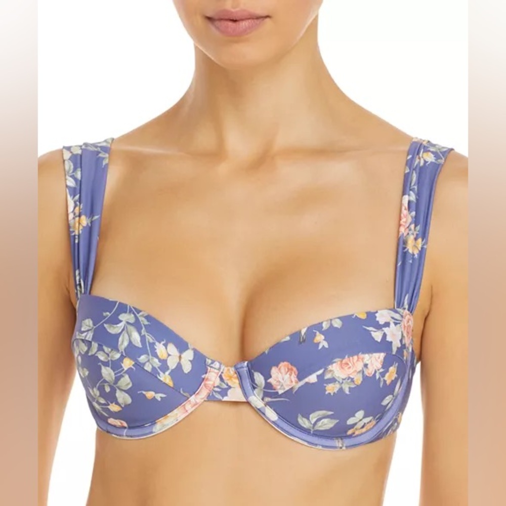 WeWoreWhat Bikini Claudia Toile Print Bikini Top and Matching Bottoms Size small